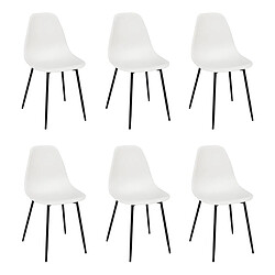 Paris Prix Lot de 6 Chaises Gustav 87cm Blanc
