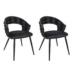 Paris Prix Lot de 2 Chaises Design Salyer 82cm Noir