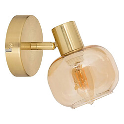 Atmosphera Applique Murale Orientable en Verre Pilia 16cm Doré