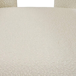 Atmosphera Fauteuil à dîner en bouclette AMOS - Blanc pas cher