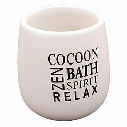 Paris Prix Gobelet de Salle de Bain Tikal 9cm Blanc