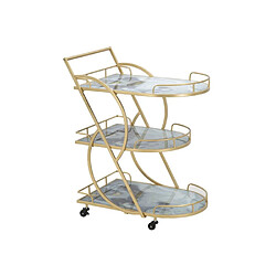 Paris prix Desserte 3 niveaux effet marbre - Multicolore