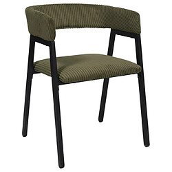 Paris Prix Lot de 2 Chaises Design Côtelé Scott 71cm Vert