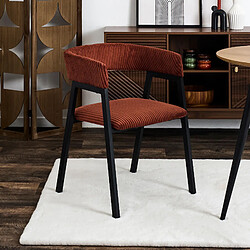 Avis Mes Lot de 2 chaises 51,5x50,5x71,5 cm terracotta et noir