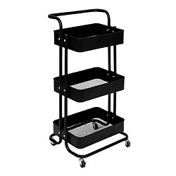 Five simply smart Desserte de cuisine 3 niveaux - Noir