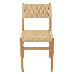 Paris Prix Chaise Corde en Bois Lap 87cm Naturel