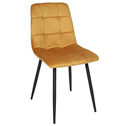 Paris Prix Lot de 4 Chaises Mateo 88cm Jaune Moutarde