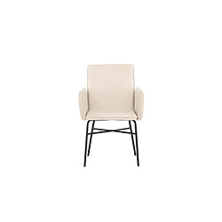 Paris Prix Chaise Design en Velours Petra 86cm Beige