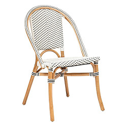 Atmosphera Chaise Bistrot en Rotin Trecia 84cm Blanc