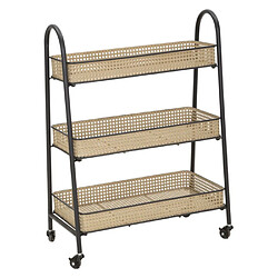 Paris prix Desserte de cuisine 3 niveaux - Naturel & noir