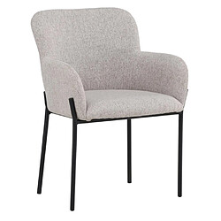 Paris Prix Chaise en Tissu Effet Lin Vato 51cm Beige