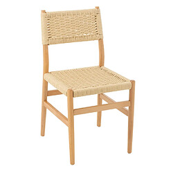 Paris Prix Chaise Corde en Bois Lap 87cm Naturel