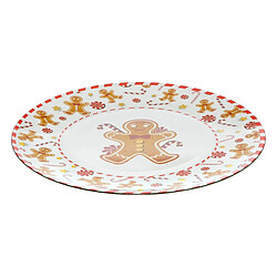 Atmosphera Assiette de Présentation Pain Épice 33cm Blanc