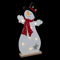 Atmosphera Bonhomme de Neige Feutrine LED 37cm Blanc