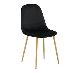 Paris Prix Chaise Design en Velours Polar 94cm Noir