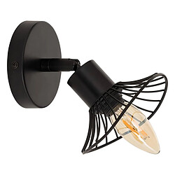 Atmosphera Applique Murale Orientable en Métal Adelia 17cm Noir