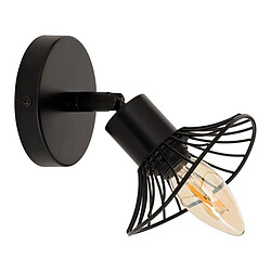 Atmosphera Applique Murale Orientable en Métal Adelia 17cm Noir