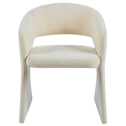 Avis Paris Prix Lot de 6 Chaises Tissu Bouclette Ezra 81cm Crème