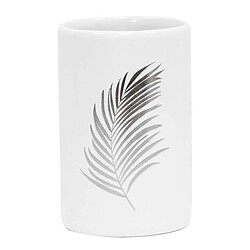 Paris Prix Gobelet Salle de Bain Imprimé Orbella 11cm Blanc & Argent