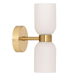 Atmosphera Applique Murale en Verre Rio 26cm Blanc