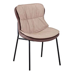 Paris Prix Chaise Design Brady 84cm Beige & Marron