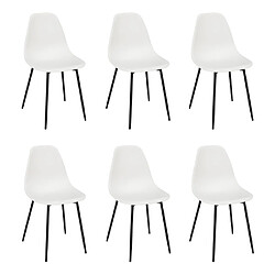 Paris Prix Lot de 6 Chaises Gustav 87cm Blanc
