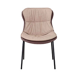 Paris Prix Chaise Design Brady 84cm Beige & Marron