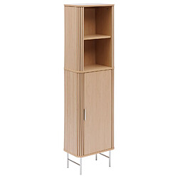 Five Simply Smart Colonne 1 porte et 2 niches effet bois clair LIORA - Beige