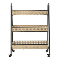 Paris prix Desserte de cuisine 3 niveaux - Naturel & noir