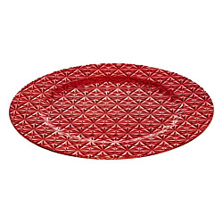 Atmosphera Assiette de Présentation Geo 33cm Rouge