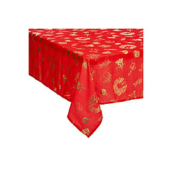 Feeric Lights And Christmas Nappe Imprimée Soir de Noël 140x360cm Rouge