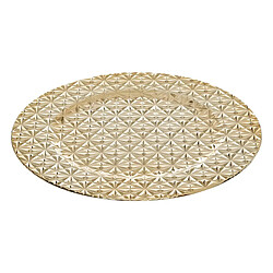 Atmosphera Assiette de Présentation Geo 33cm Or