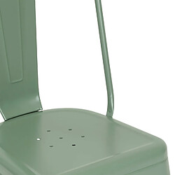 Avis Atmosphera Lot de 4 chaises en métal NIKO - Vert