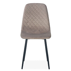 Avis Paris Prix Lot de 4 Chaises en Velours Matelassées 88cm Taupe