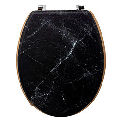 Five Simply Smart Abattant WC Imprimé Marbre Léa 42cm Noir