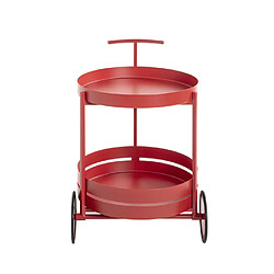 Paris prix Desserte de cuisine ronde - Rouge corail