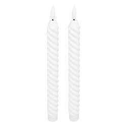 Atmosphera Lot de 2 Bougies Bâton à LED Aloe 115g Blanc