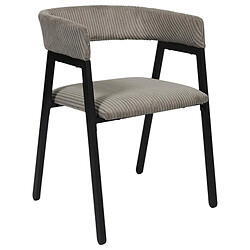 Paris Prix Lot de 2 Chaises Design Côtelé Scott 71cm Taupe