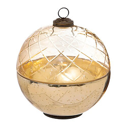 Atmosphera Boîte Déco en Verre Boule 15cm Or