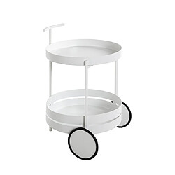 Paris Prix Desserte de Cuisine Ronde Postres 62cm Blanc