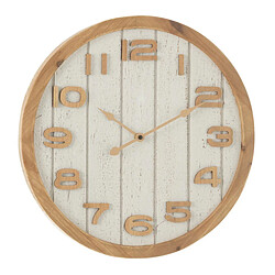 Paris Prix Horloge Murale en Bois Beatriz 40cm Blanc & Naturel