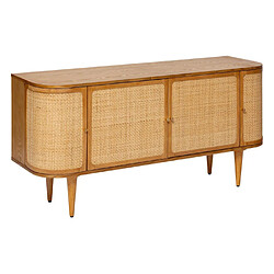 Atmosphera Bahut 4 portes rotin - Naturel