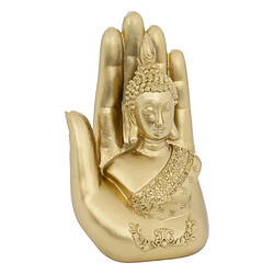 Atmosphera Bouddha Main Déco en Résine Andy 18cm Doré