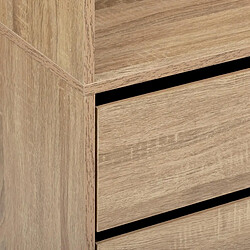 Acheter Five Simply Smart Dressing Penderie 3 Tiroirs Black Edition 180cm Naturel