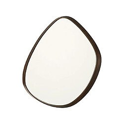 Mes Miroir mural organique 70x61 cm marron foncé