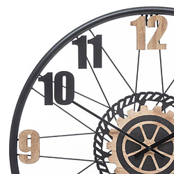 Atmosphera Horloge Murale Déco Mohan 65cm Noir