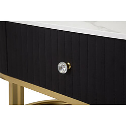 Paris prix Meuble TV 2 tiroirs - Noir et or pas cher