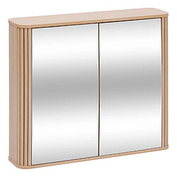 Five Simply Smart Armoire de salle de bain 2 portes avec miroir effet bois clair LIORA - Beige