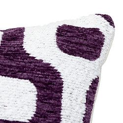 Atmosphera Housse de Coussin Chenille Jeni 40x40cm Violet