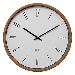 Atmosphera Horloge Murale Effet Bois Bratislav 35cm Blanc